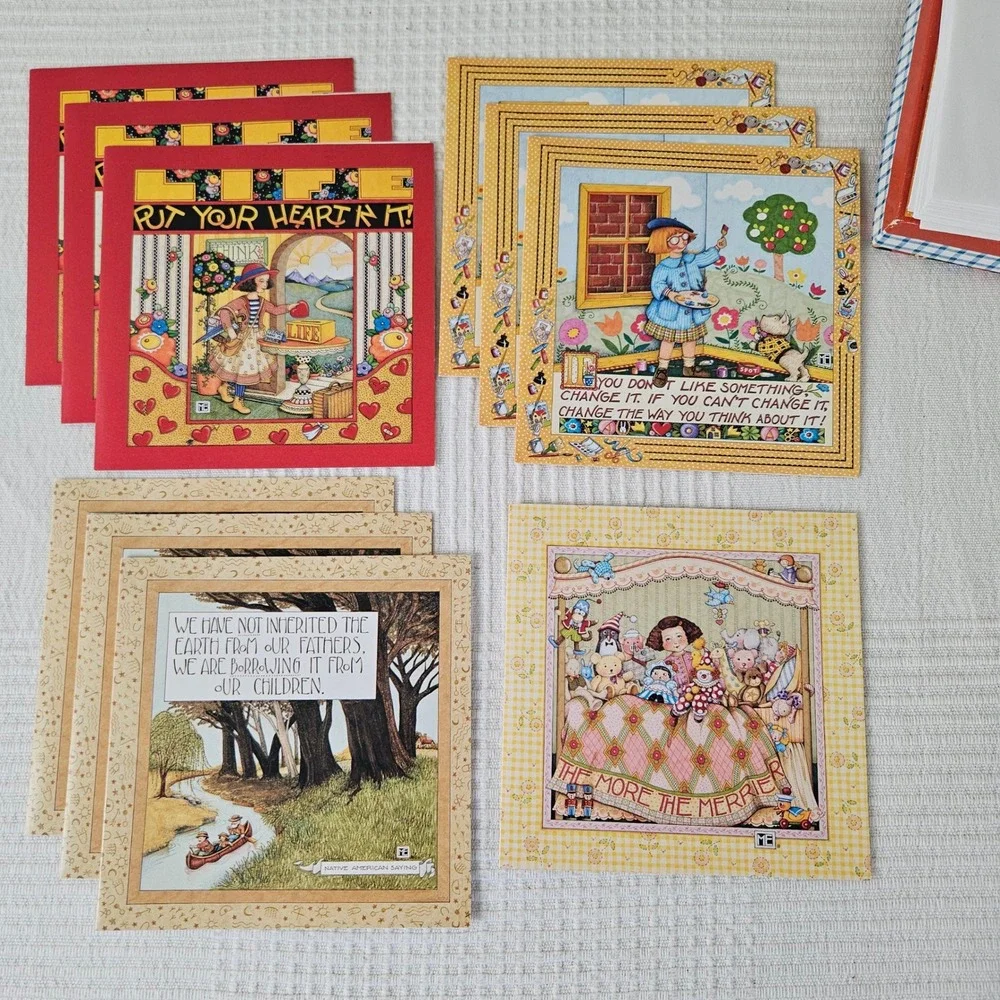 Mary Engelbreit 10pc Blank Note Card Set‎ Stationary If You Don't Like Something